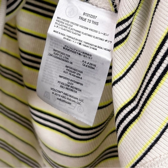 NWT Volcom Popztone Ribbed Striped Sleeveless Mini Dress - Picture 9 of 9